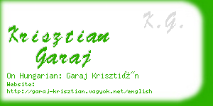 krisztian garaj business card